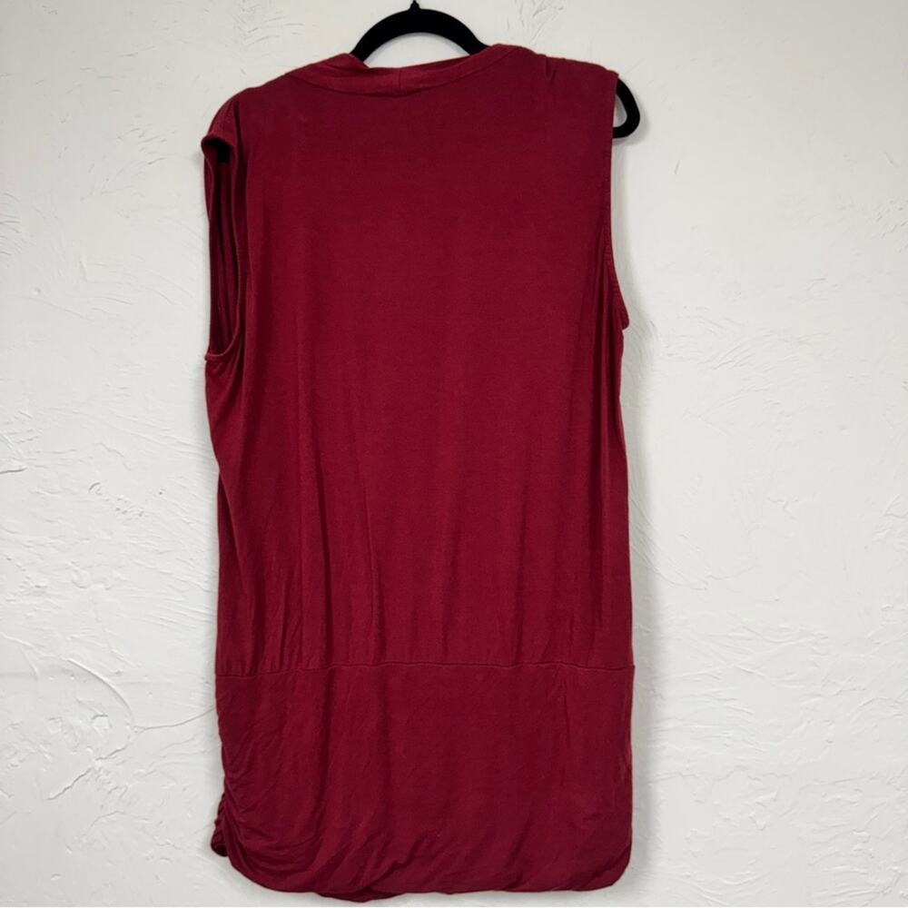 City Chic Refinity Maroon Wrap Front Tunic Blouse… - image 7